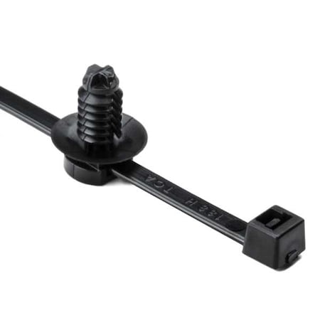 Hellermanntyton CABLE TIE NYL 8" MNT HOLE DIA.256"-.276" FIR TREE MOUNT BLK, PK 500 111-85871